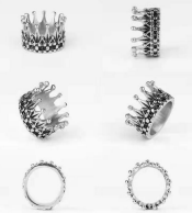 Men's Crown Ring - Silver