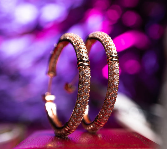 "Runway Ready" Rose Gold Hoops