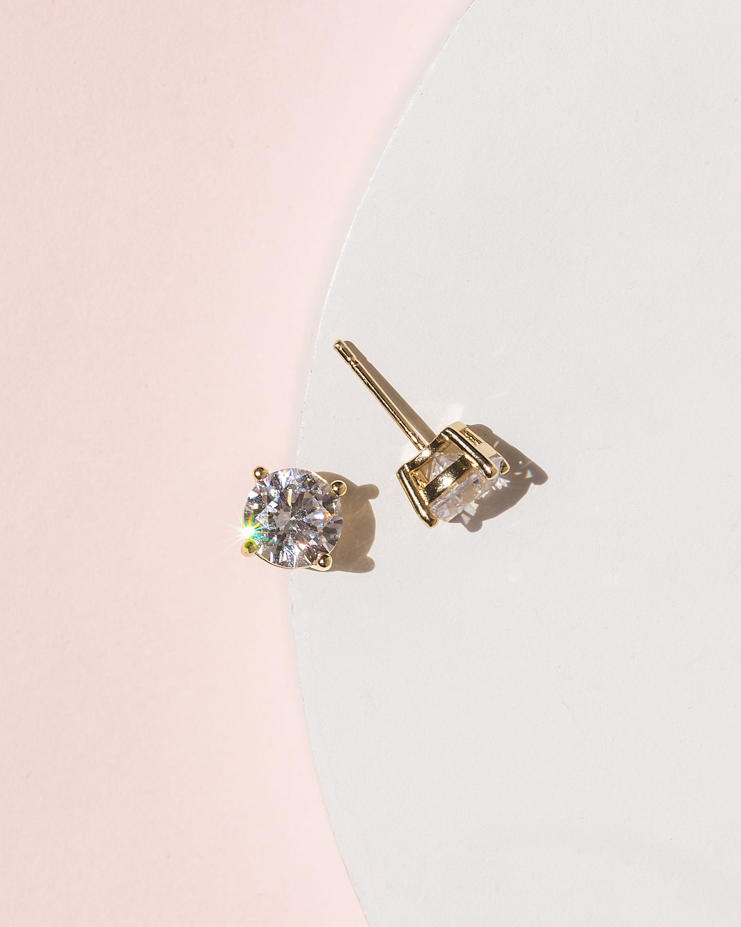 "Celebrity Treatment" Diamond Simulant Earrings In Gold