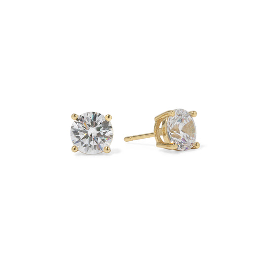 "Celebrity Treatment" Diamond Simulant Earrings In Gold
