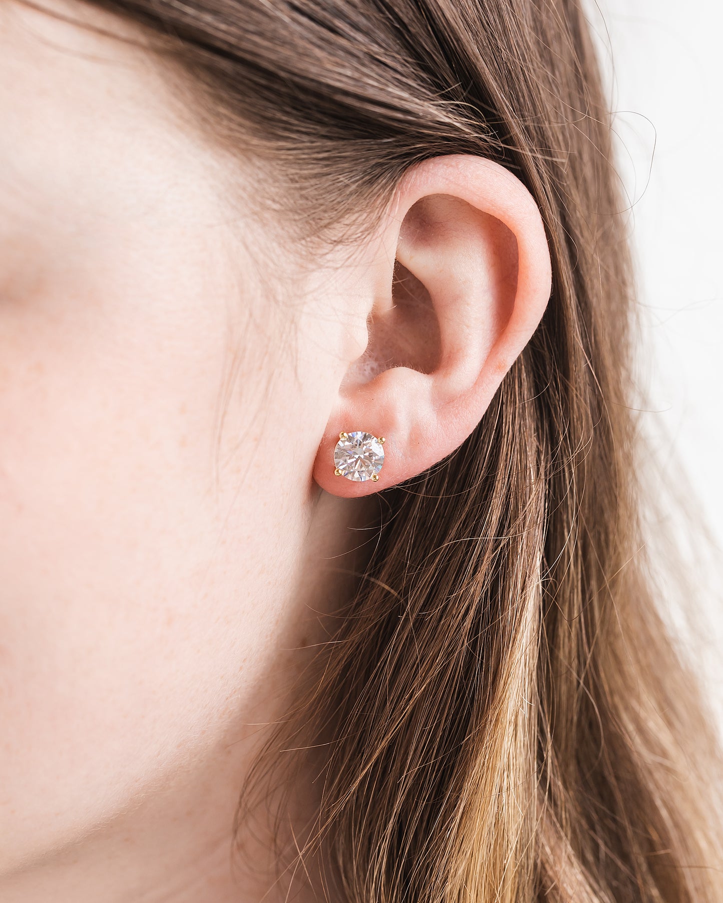 "Celebrity Treatment" Diamond Simulant Earrings In Gold