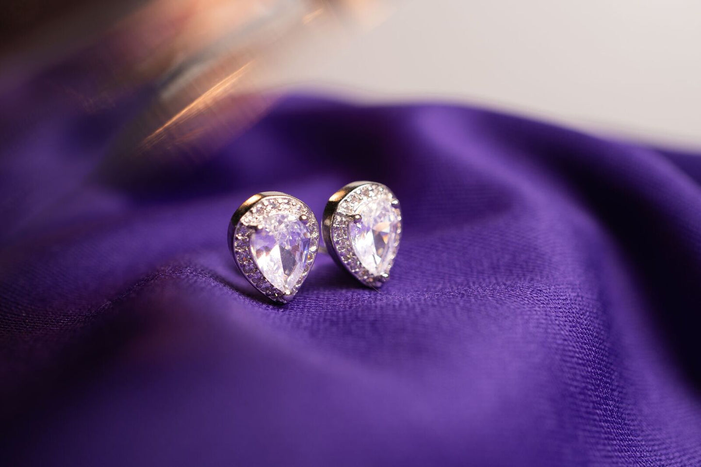 "Her Majesty" Diamond Simulant Earrings