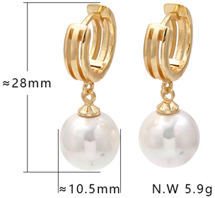 "Sunday Brunch" Pearl Hoops