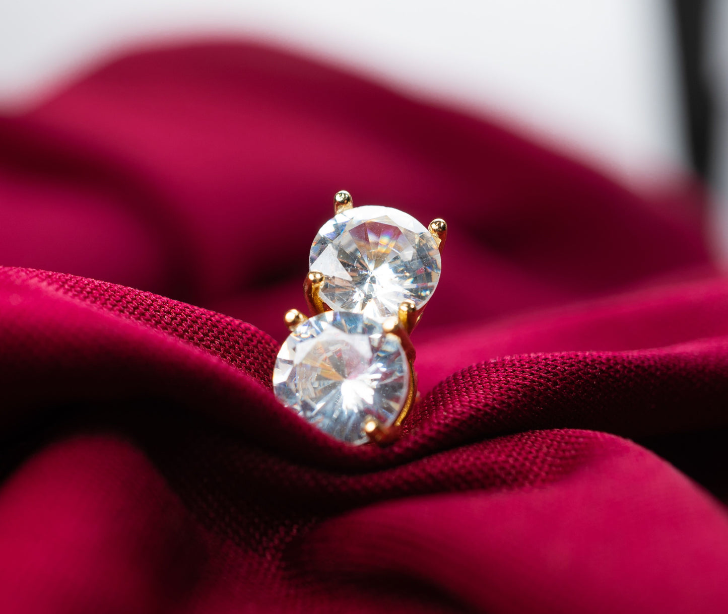 "Celebrity Treatment" Diamond Simulant Earrings In Gold