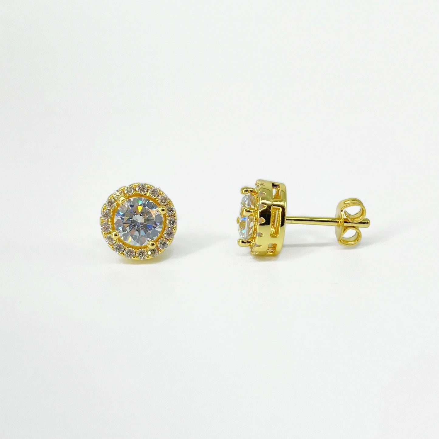 Gold Victoria Diamond Simulant Earrings