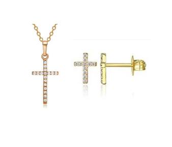 "Blessed" Earrings and Necklace Set