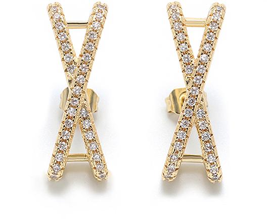 "Foxxy Lady" Criss-Cross Earrings