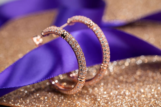 "Runway Ready" Rose Gold Hoops