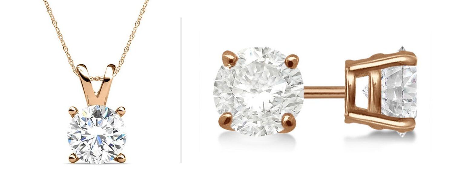 Signature LuLu Couture Rose Gold Earrings & Pendant