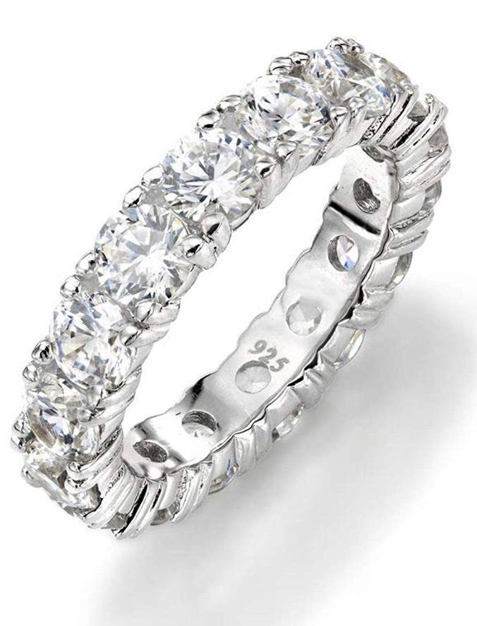 Sterling Silver Everlasting Eternity Band